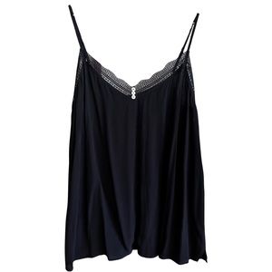 NWT. Black laced camisole